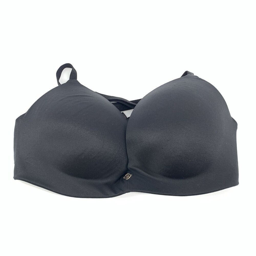 Victoria's Secret So Obsessed Padded No Wire T-Shirt Bra 32DD Womens Solid Black